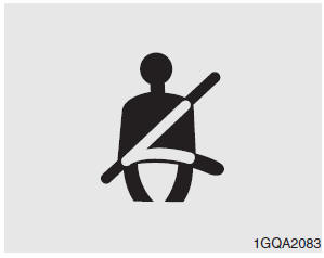 Hyundai Veloster: Seat belt restraint system. Seat belt warning (for drivers seat)