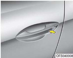 Hyundai Veloster: Smart key function. Locking