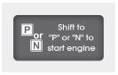 Hyundai Veloster: Warnings and indicators. If you try to start the engine with the shift lever not in the P(Park) or N(Neutral)