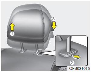 Hyundai Veloster: Rear seats. Adjusting the height up and down (if equipped)