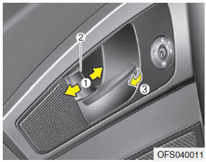 Hyundai Veloster: Operating door locks from inside the vehicle. With the door lock button