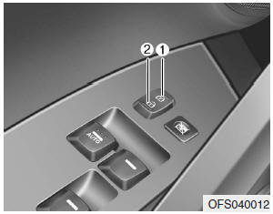 Hyundai Veloster: Operating door locks from inside the vehicle. With central door lock switch (if equipped)