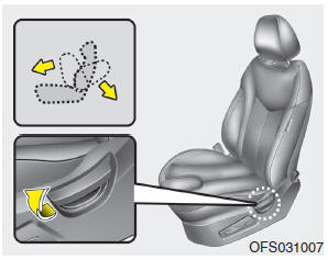 Hyundai Veloster: Front seat adjustment. Adjusting the seatback recliner