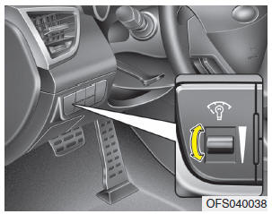 Hyundai Veloster: Instrument panel illumination. Press the illumination control switch to adjust the instrument panel illumination
