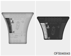 Hyundai Veloster: Gauges. Engine temperature gauge