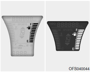 Hyundai Veloster: Gauges. Fuel gauge