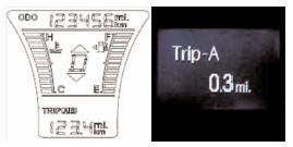 Hyundai Veloster: Gauges. Tripmeter (mi. or km)