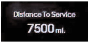 Hyundai Veloster: Gauges. Distance to service (if equipped)