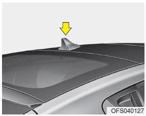 Hyundai Veloster: Antenna. Glass antenna (if equipped)