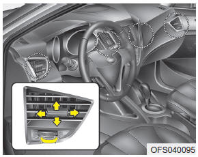 Hyundai Veloster: Heating and air conditioning. Instrument panel vents