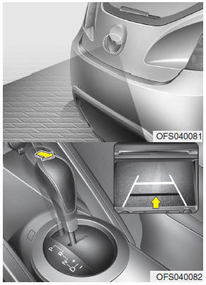 Hyundai Veloster: Rear view camera. The rearview camera will activate when the back-up light is ON with the ignition