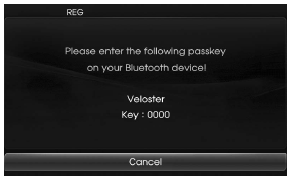 Hyundai Veloster: To connect using the phone settings. If you want to cancel, touch [Cancel].