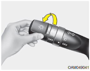 Hyundai Veloster: Lighting control. Parking light position ()