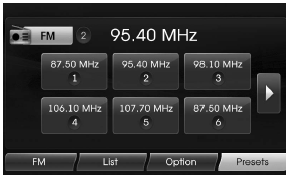 Hyundai Veloster: Storing and recalling stations. NOTE: