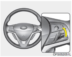 Hyundai Veloster: To increase cruise control set speed. Follow either of these procedures: