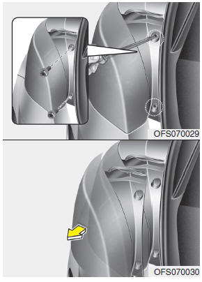 Hyundai Veloster: Rear combination light bulb replacement. 1. Open the tailgate.