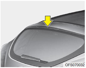 Hyundai Veloster: High mounted stop light replacement. If the light does not operate, have the vehicle checked by an authorized HYUNDAI