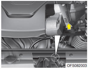 Hyundai Veloster: Engine number. The engine number is stamped on the engine block as shown in the drawing.